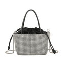 Rhinestone Crystal Evening Clutch Bag — Silver