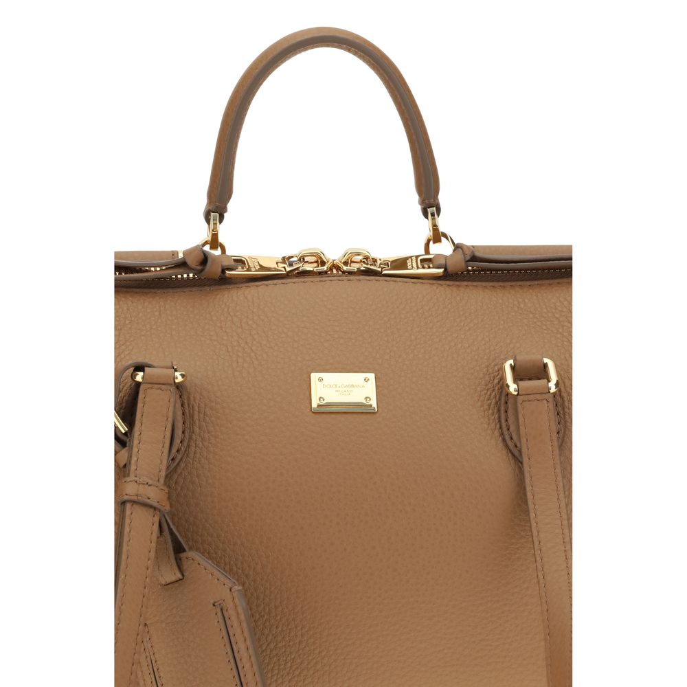 Dolce & Gabbana Beige Calf Leather Bos Taurus Shoulder Bag
