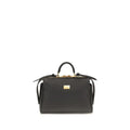 Dolce & Gabbana Zip Handbag — Black Calfskin