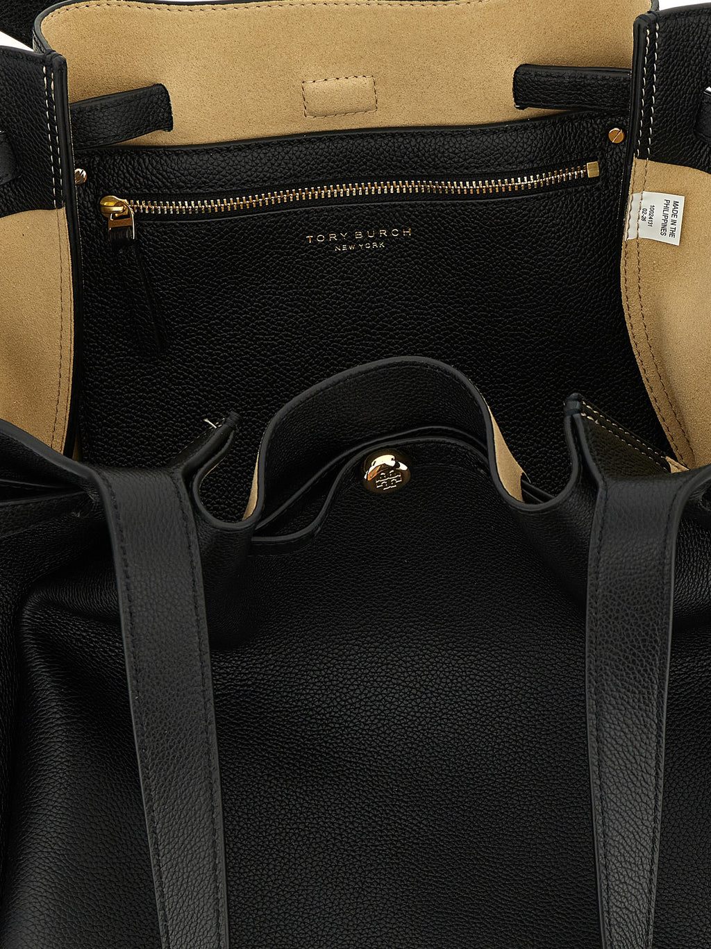 Tory Burch Black Cowhide Tote Bag