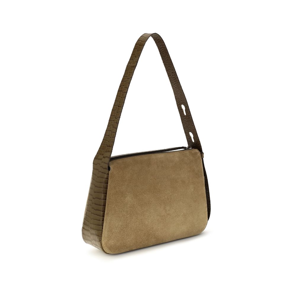 Tory Burch Beige Suede Leather Shoulder Bag