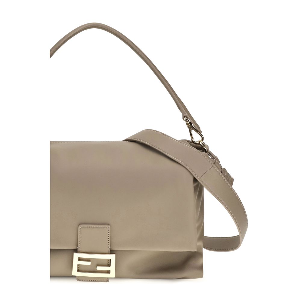 Fendi Beige Calf Leather Bos Taurus Shoulder Bag