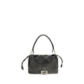 Fendi Black Calf Leather Bos Taurus Shoulder Bag