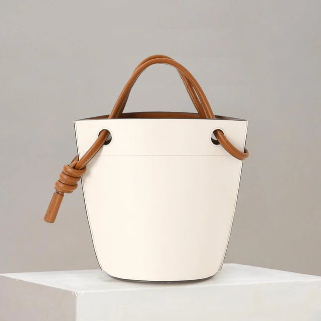 Bucket Bag PU Leather — Contrast Style