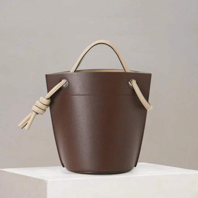 Bucket Bag PU Leather — Contrast Style