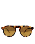 Dolce & Gabbana DG4306 Round Leopard Print Sunglasses — Brown