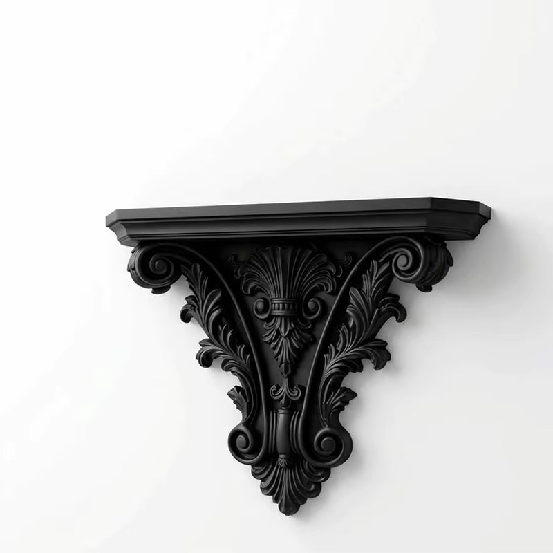 3D Gothic Floating Wall Shelf — Carved Decor